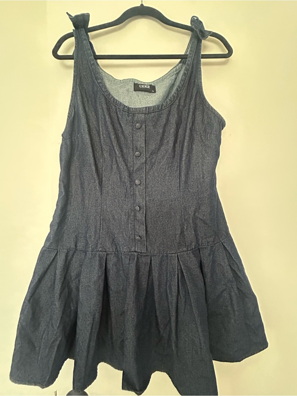 Cider Navy Tie-Strap Tank Dress